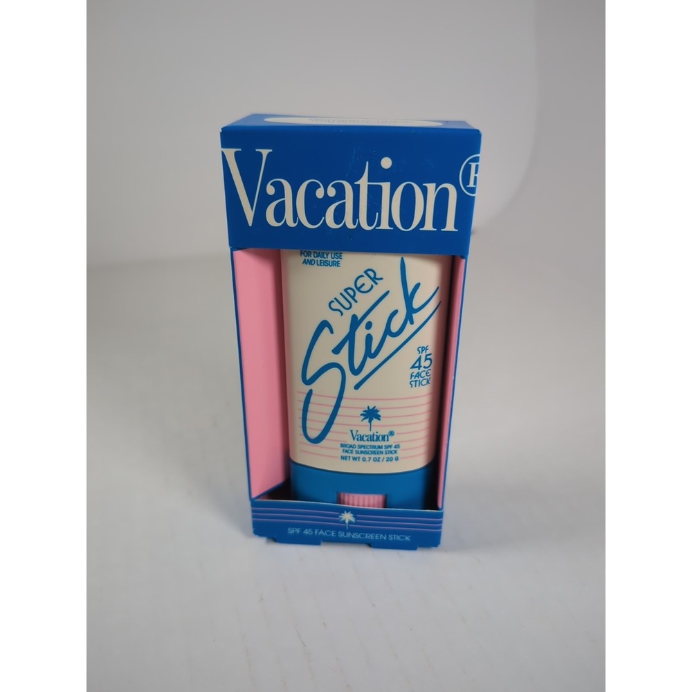 Vacation Super Stick SPF45 Face Sunscreen Stick 0.7oz NEW IN BOX Ex 3/28